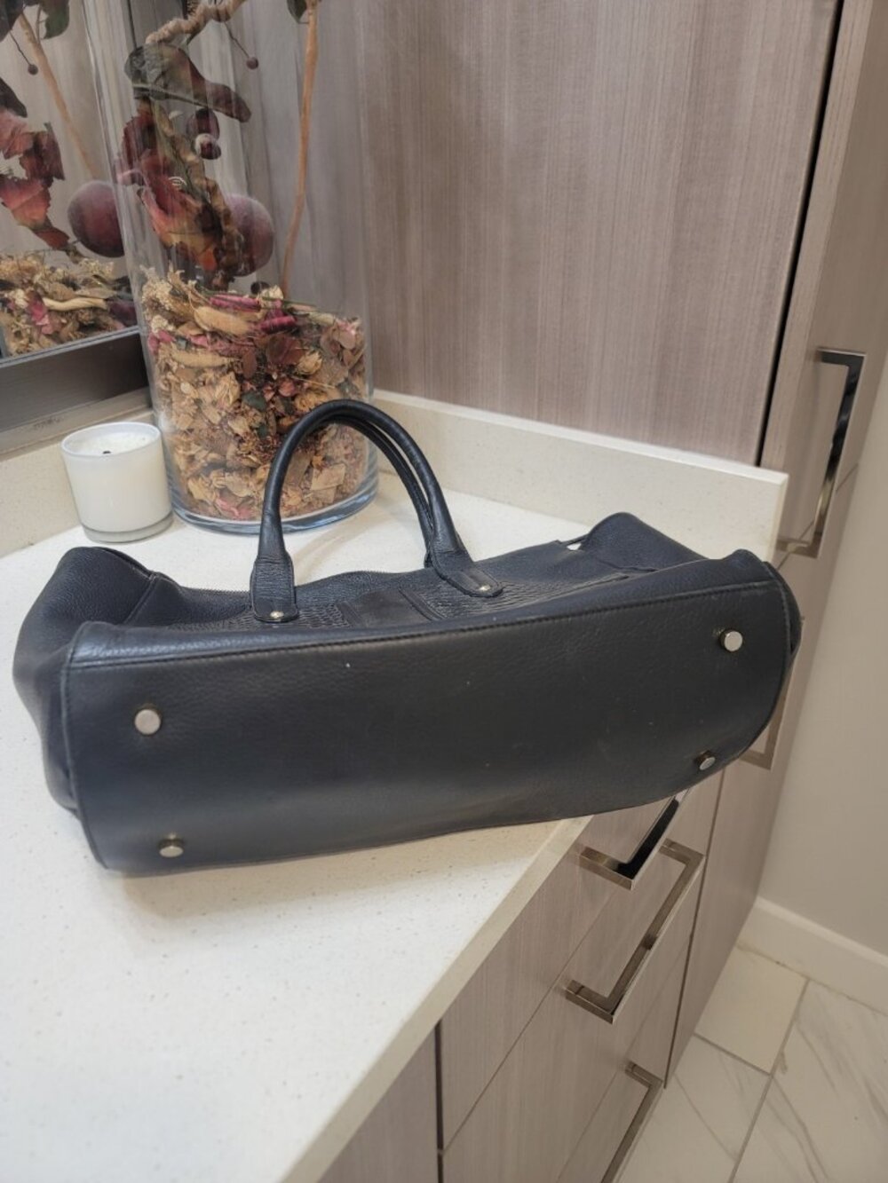 GiGi New York Parker Satchel Leather Black - Picture 6 of 13